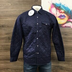 Criquet Dark Blue Quilted Shirt Jacket